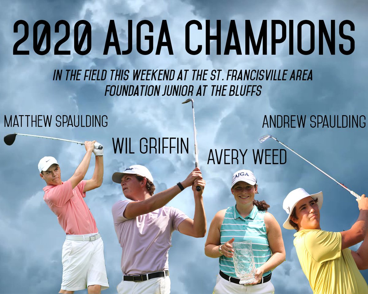 AJGAGolf's tweet photo. These juniors are looking for their second 2020 AJGA win at #BluffsJr https://t.co/goEU0b5U2G