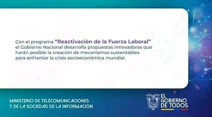 InfocentroMald1's tweet photo. BOLETÍN] Página hacia arriba El MINTEL y Coursera ofrecen cursos en línea para la reactivación de la fuerza laboral en Ecuador. Conoce aquí los detalles. Flecha hacia la derecha https://t.co/qLZzj2w76p mayor información acude a tu Infocentro más cercanos
@Telecom_Ec https://t.co/ndGkf3KsMz