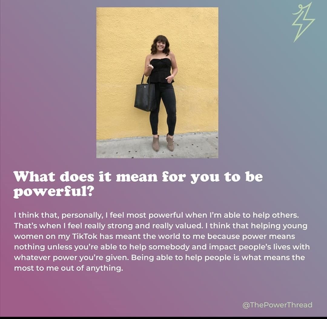 thepowerthread's tweet image. We spoke with Brittani Lancaster, a strong advocate for #bodypositivity &amp;amp; kindness with an audience of over 400k followers on @tiktok_us. We discussed what it’s like to have a platform, future goals &amp;amp; the importance of kindness🌟
Story by @IndifferentRed for #ThePowerThread⚡️⚡️⚡️