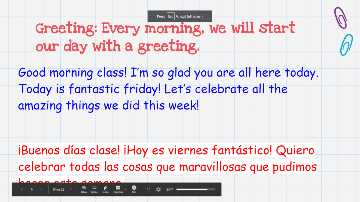 AlmaPer39832939's tweet photo. Just wanted to share what an amazing morning meeting we had today. We celebrated the small things we accomplished  this week. I had a student celebrate that she learned how to compare fractions by watching my video lesson.😊@CarrollElementary @SerjioMedina #kidsdeserveit https://t.co/bQf9mafbPe