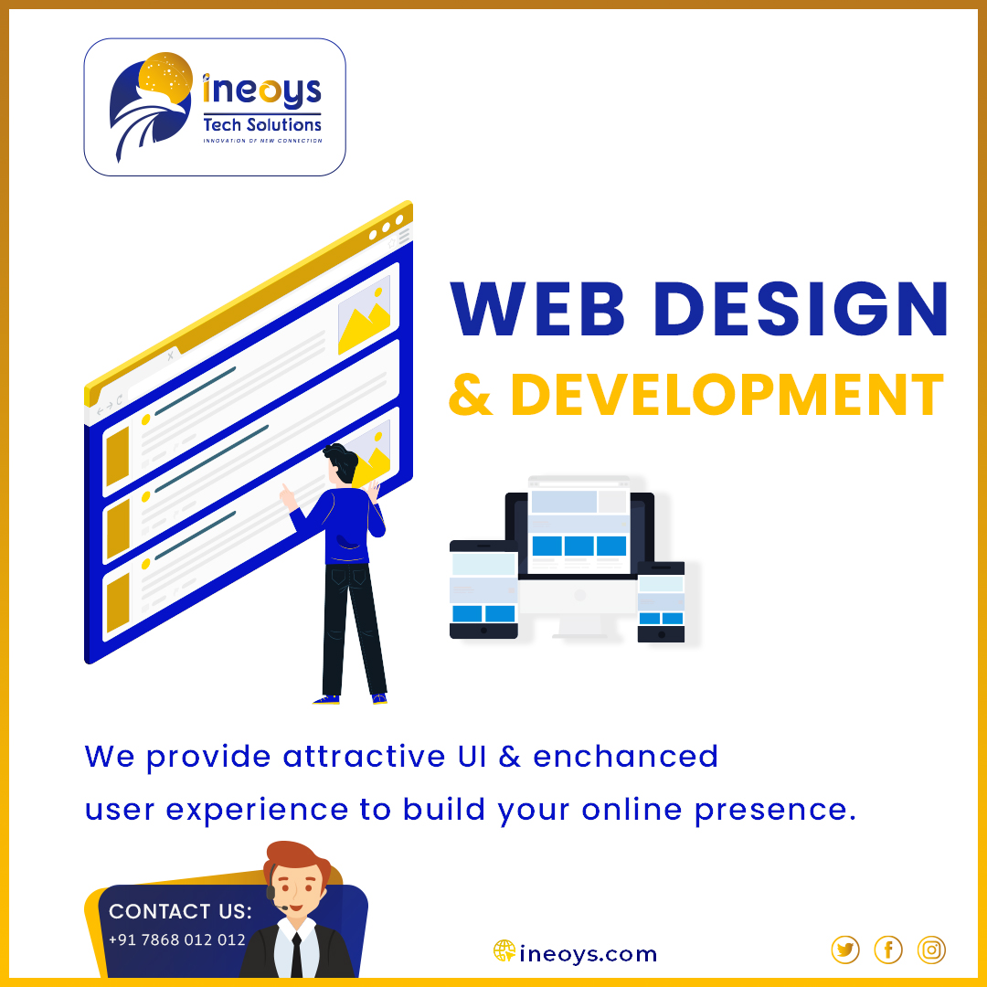Our professional web designer makes your website & enhance the growth of your business 
Get in touch with our professionals
📞 +91 7868 012 012
📧 ineoysofficial@gmail.com
🌐 Reach Us: ineoys.com

#webdesign #webdevelopment  #software #softwaredevelopmentlifecycle