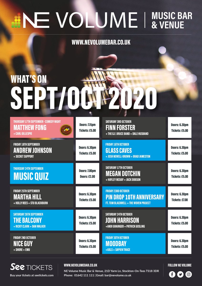 *Coming Up Over the Next Few Weeks* Our dates with Glass Caves, Megan Dotchin and The Balcony are all now sold out - and we have just one table of 6 left for Martha Hill and then it's a sell-out! Buy the remaining tables for any of our upcoming gigs here: seetickets.com/search?q=NE+VO…