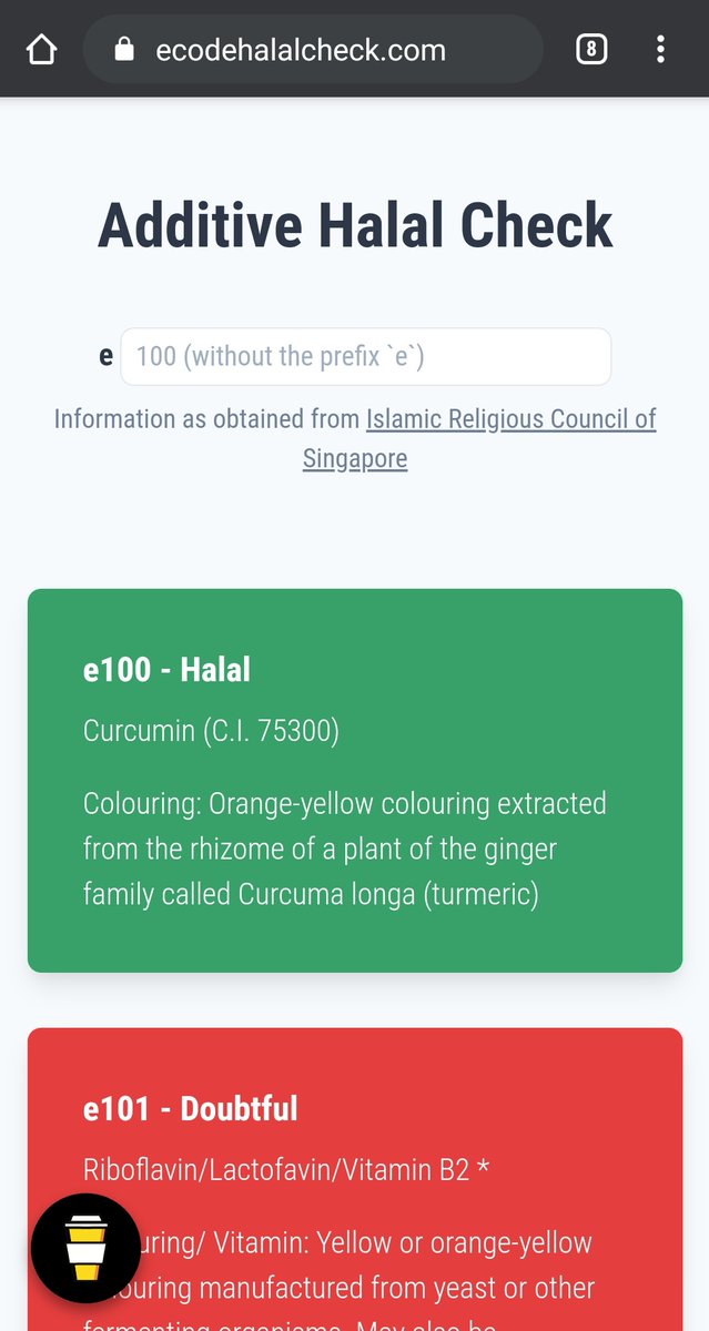 Tengku Syamil To Check If An E Code Additive Is Halal 1 Open T Co Nkn8o9vivd 2 Type In The Numbers Without The E 3 Get Result Halal Or Doubtful The Data Is