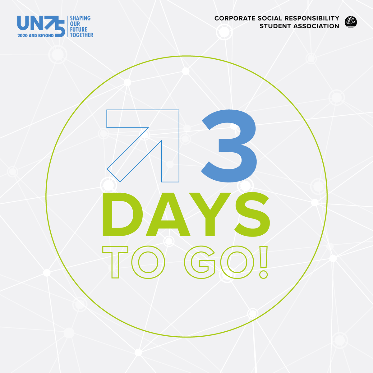 CSRSARYERSON's tweet image. 3 days left until our Join the Conversation: #UN75 event! The event will be taking place at 12:00 pm. All attendees who stay the full duration of the event + follow us on Instagram @CSRSARYERSON will be entered into a giveaway to win a Google Nest. Link in our bio to register!