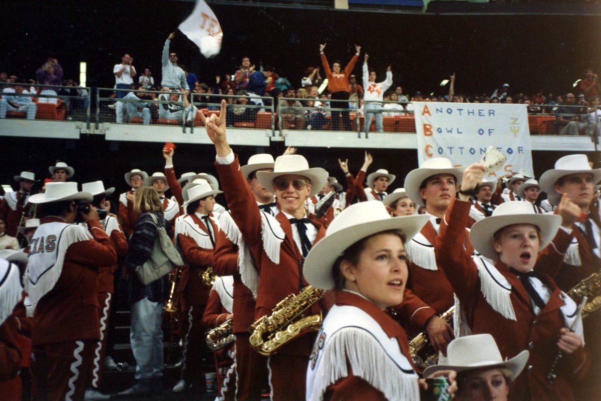 Happy Friday! Today we remember our years in the Southwest Conference with this photo from 1991 in the late Astrodome, against the University of Houston. Photo courtesy of Louis Sierra 🤘