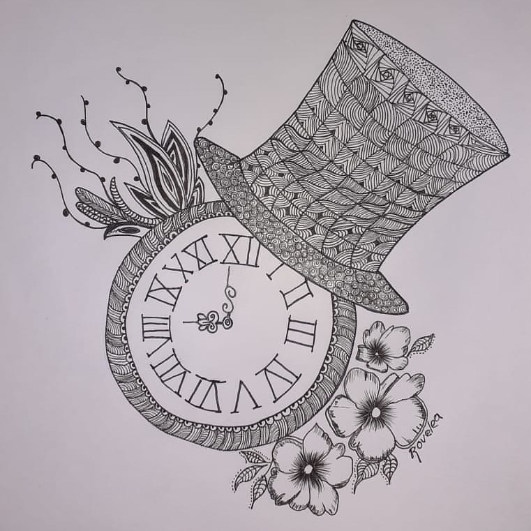 rovelea3004's tweet photo. @inktober No. 38 "hats". El señor reloj irá a una fiesta muy elegante. Ha sacado su sombrero que le regalo su tío Mr Jones. #inktober2020 #Inktober #prompt38 #hats #inktoberallyearlong. https://t.co/YUVeybC3hl