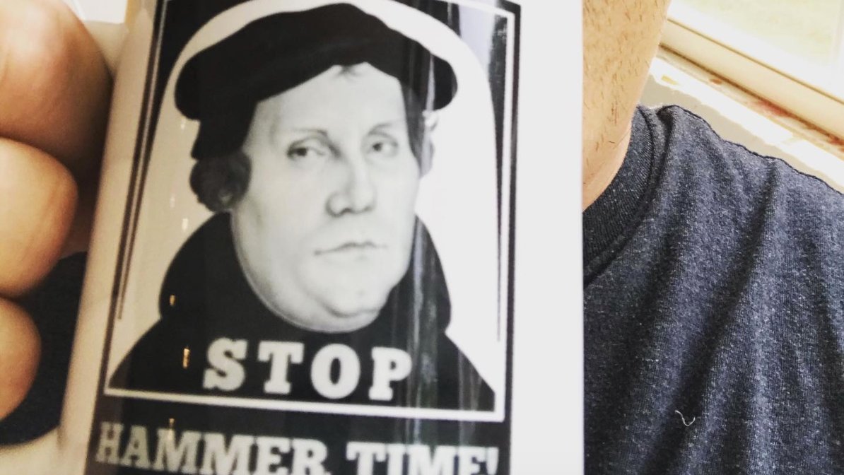 Color_Turtle's tweet image. I got my mug in the mail that I designed and I LOVE it! Perfect combo of 80’s pop culture &amp;amp; church history! Get your own this weekend for 10% off at my #Etsy store! 

etsy.com/shop/QuirkyBut…

#seminarygift #hammertime #martinluther #churchhistory #funnymugs #giftsforpastors