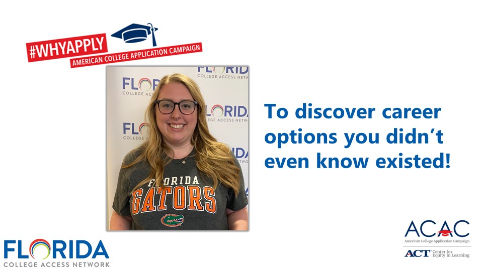 FLCollegeAccess's tweet photo. We are continuing to celebrate #WhyApplyDay here at FCAN! Here's why Kathy, Kimberly, Kristen, and LaVerne applied to college.  #ApplyYourselfFL @American_CAC https://t.co/hHI4YX9QXm