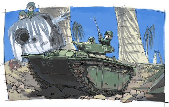 「caterpillar tracks gun」 illustration images(Popular)