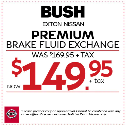 NissanExton's tweet photo. Get your Premium Brake Fluid Exchange now for $149.95!
Schedule your service appointment today.
https://t.co/UJwl0LkbZB
.
.
.
#Nissan #ExtonNissan #BushAutoGroup #ServiceCoupon https://t.co/BKPiXfXD1u