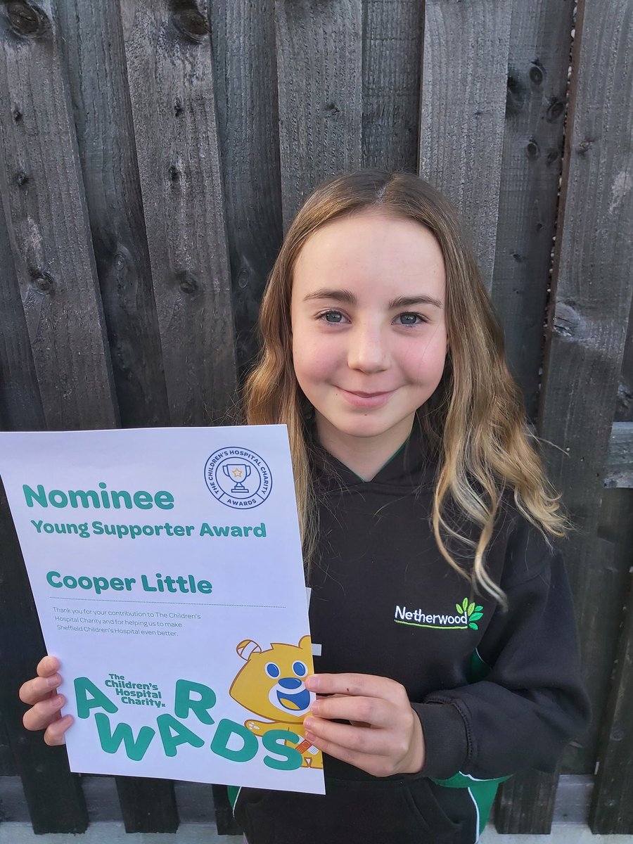 sidlittle (@sidlittle1) on Twitter photo Absolutely chuffed to bits for my daughter. She's been through so much in the last 3yrs & to be nominated for <a href="/SheffChildrens/">Sheffield Children's</a> Young Supporter Award is amazing. 💙 <a href="/Netherwood_Acad/">Netherwood Academy</a> you have a 🌟 here...........but I am bias Absolutely chuffed to bits for my daughter. She's been through so much in the last 3yrs & to be nominated for <a href="/SheffChildrens/">Sheffield Children's</a> Young Supporter Award is amazing. 💙 <a href="/Netherwood_Acad/">Netherwood Academy</a> you have a 🌟 here...........but I am bias