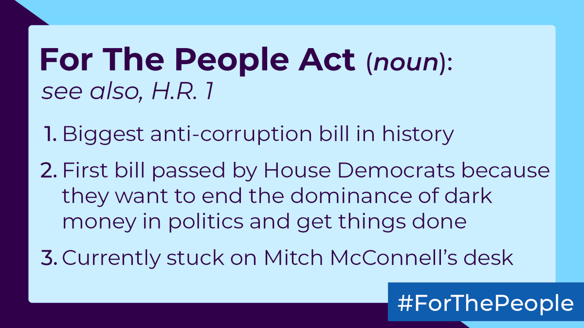RepStenyHoyer's tweet photo. House Democrats worked quickly to pass #HR1 and end dark money in politics by putting the power back in the hands of the people and cleaning up corruption in Washington. I continue to call on Senate Republicans to pass this bill. RT if you agree. #ForThePeople https://t.co/lhd2kn9iKO