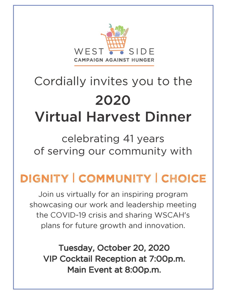 wscah's tweet photo. Join us for our Virtual Harvest Dinner on Tuesday, October 20th featuring a VIP Cocktail Hour and live Q&A with food justice activist and urban farmer @karwasher. We hope you can join us. Click here for tickets: https://t.co/wvc75MfAED #harvestdinner #wscah #foodsecurity https://t.co/qs58dUk6OM