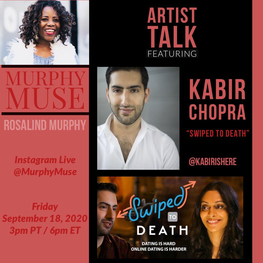 swipedtodeath's tweet image. Make sure you tune in today on Murphy Muse&apos;s IG live to hear @KabirIsHere talk all things Swiped To Death!