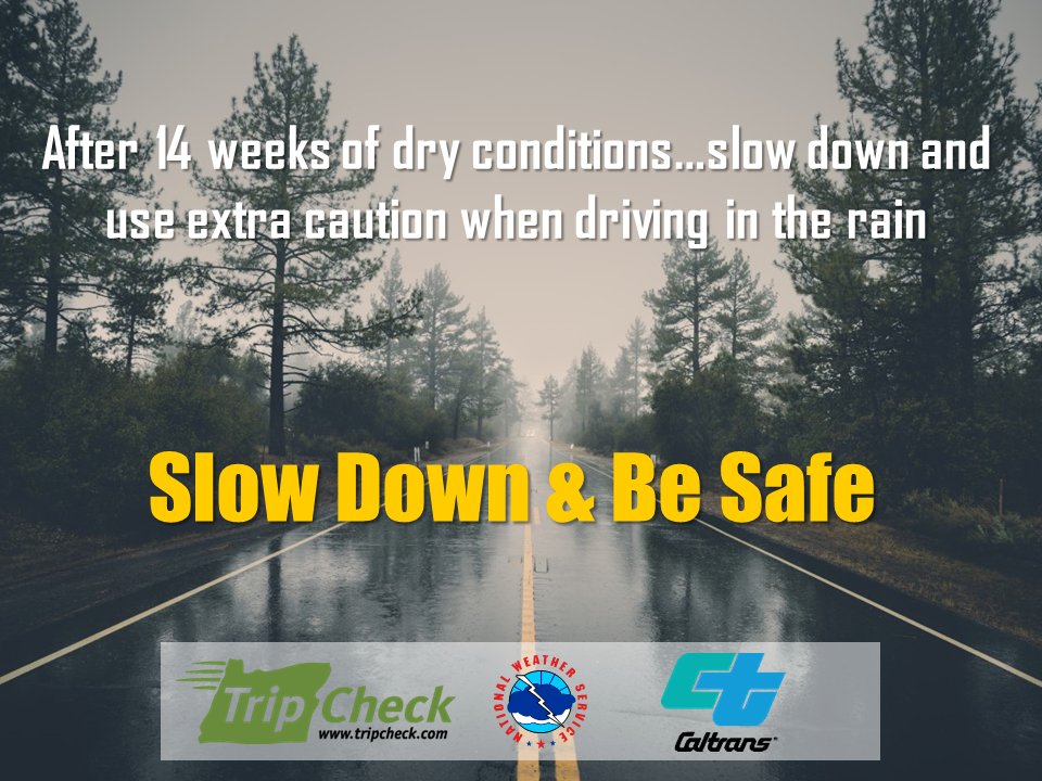 Slow down, allot extra time, and drive carefully during periods of wet weather. Get roadway conditions 24/7 at QuickMap: https://t.co/7eTKYuij4G
#CAwx