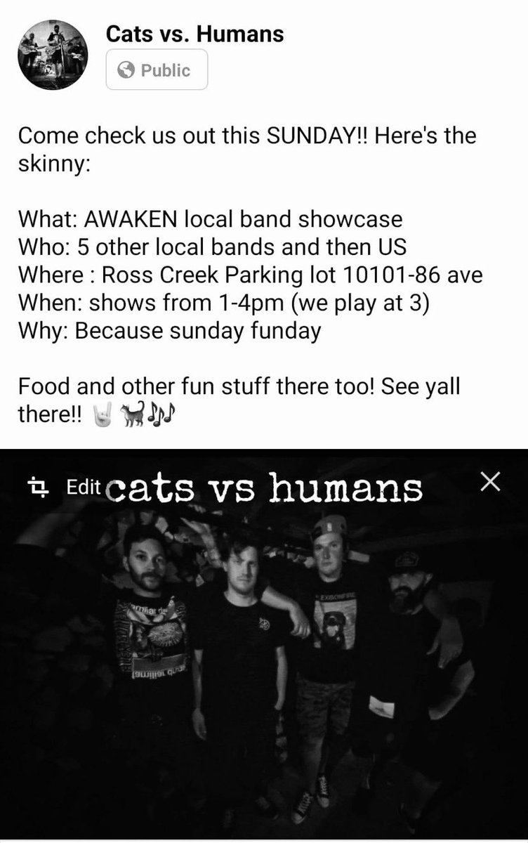 CatsHumans's tweet image. You had me at Ross Creek Parking Lot.