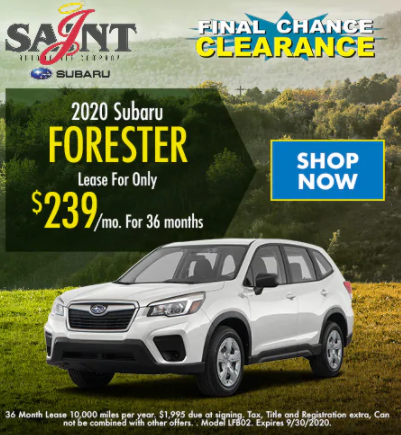 SaintJSubaru's tweet photo. #FinalChanceClearance 

Lease a 2020 #Subaru Forester for ONLY $239/mo for 36 months!!  

Call 802-748-2000 or Stop By @saintjsubaru, 664 Memorial Drive St. Johnsbury, VT, to speak with a member of our team today!! 

#ChooseSubaru #SubaruForester #2020Forester #SaintJSubaru https://t.co/TMfxNkuwMo