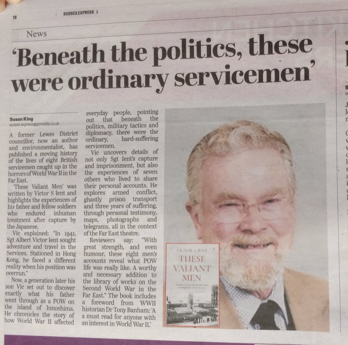 Write up about my book today in the Sussex Express 📖😊!!  Can be ordered in #Waterstones, via #amazon or direct: troubador.co.uk/bookshop/histo…