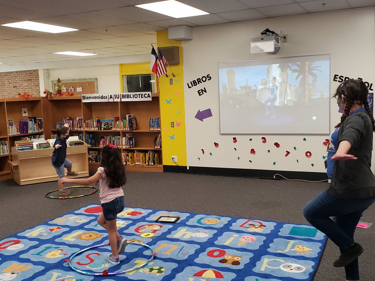 PKAcademyWAve's tweet photo. Building healthy bodies and minds. #yogainthelibrary @WestAacademy @NEISDPreK #NEISDLibrary https://t.co/3wSiAlNTNE