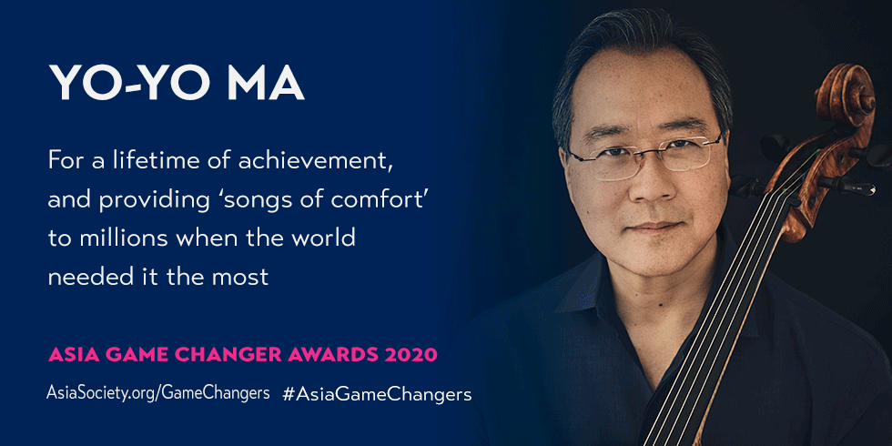 Classical music icon  @YoYo_Ma has gifted the world with his music for decades, but bringing  #songsofcomfort during a time of global anxiety, uncertainty, and isolation is one reason why he's one of our inspiring 2020  #AsiaGameChangers honorees. Learn more:  https://trib.al/sdsgdly 