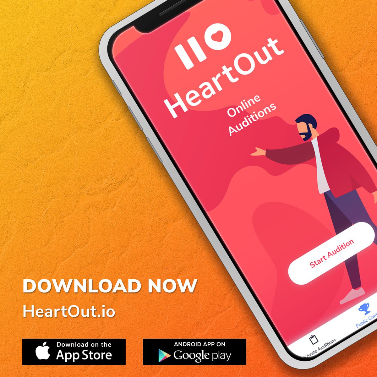 HeartOutApp's tweet image. HeartOut transforms the idea of online "live" auditions by guaranteeing that participants can authentically perform their talents in real time. Join our community today.