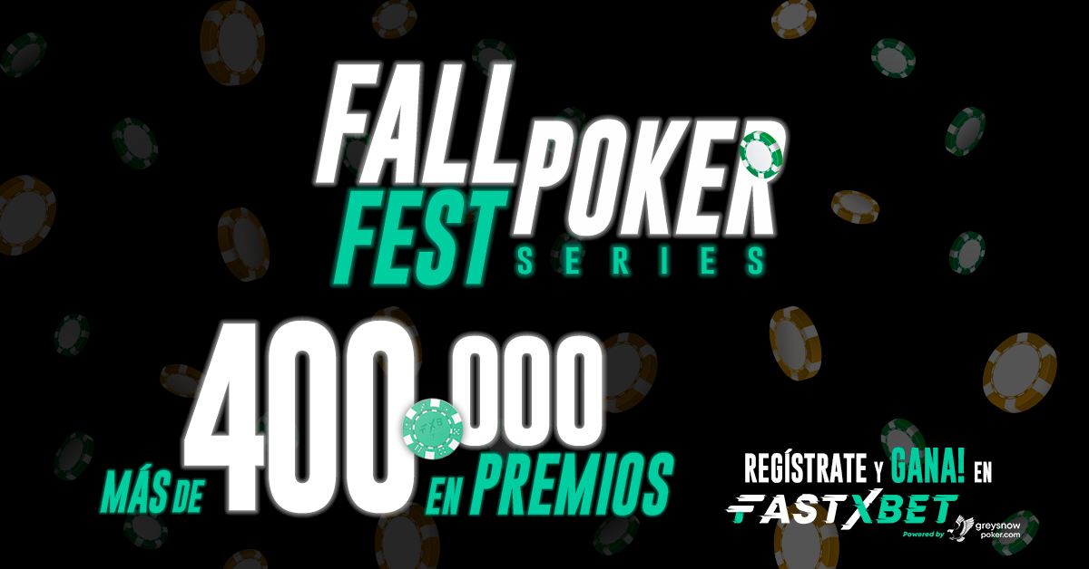 FastXBet's tweet image. No te pierdas de las increíbles promociones que traemos para ti en el 𝑭𝒂𝒍𝒍 𝑭𝒆𝒔𝒕 𝑷𝒐𝒌𝒆𝒓 𝑺𝒆𝒓𝒊𝒆𝒔! 😍👉fastxbet.com  #poker #pokeronline #pokerpro