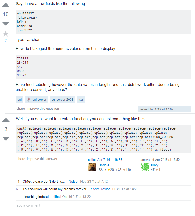 pacificleo's tweet image. I have seen such code. In production #codinghorror