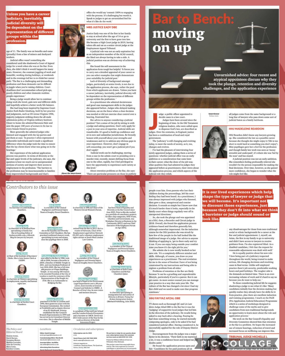 My interview with 4 newly appointed judges in the October issue of <a href="/CounselMagazine/">Counsel Magazine</a> 

Print copies are due soon. As are individual links. 
Here’s a general one:

protect-eu.mimecast.com/s/CDX6CwrWpf0r…

AND I’m featured on the same page as <a href="/JoDQC/">Prof Jo Delahunty KC</a> #lifegoal😀