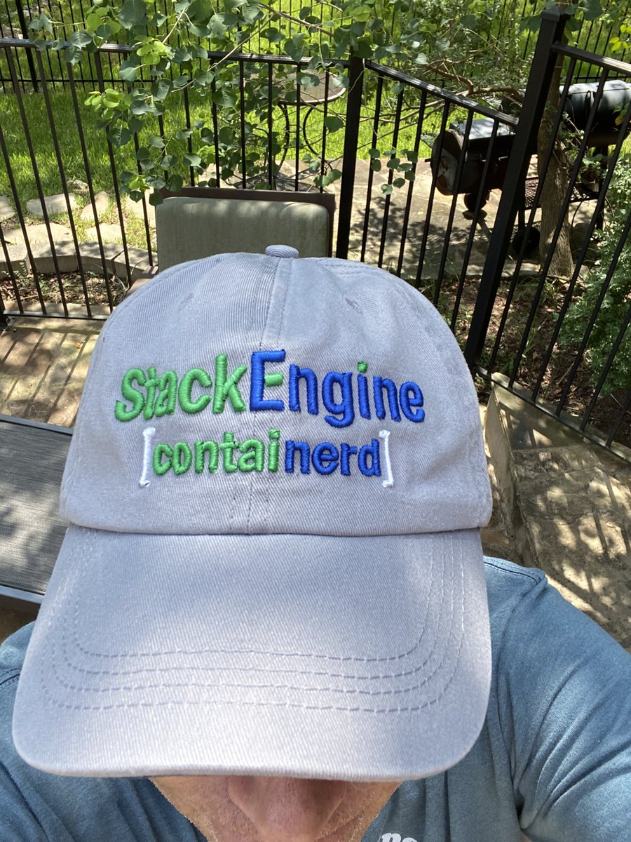 bobquillin's tweet image. Friday throwback hat day rocking a @stackengine #containerd classic