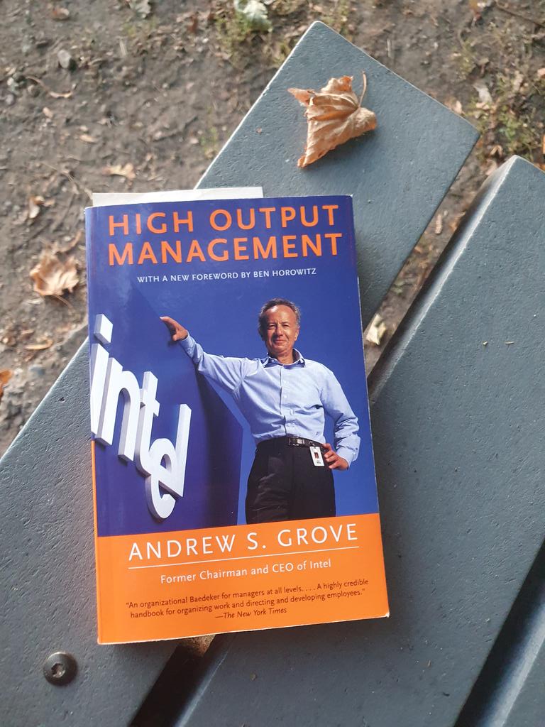 High Output Management has been on my reading list for years. Finally picked it up and now I regret not doing so 10 years ago. 
⭐⭐⭐⭐⭐
