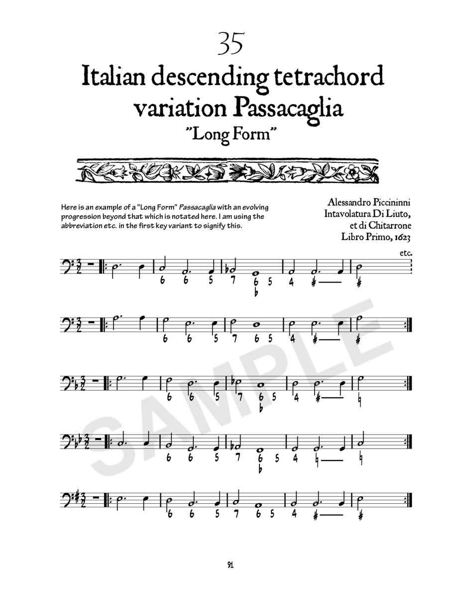 PDF available. From 'The Baroque Musician's Book of Grounds' earlymusicbooks.com #baroqueensemble #earlymusic #baroquemusic #harpsichord #lute #theorbo #archlute #bassviol #figuredbass #recorder #baroqueviolin #violadagamba #continuo #groundbass #baroqueflute