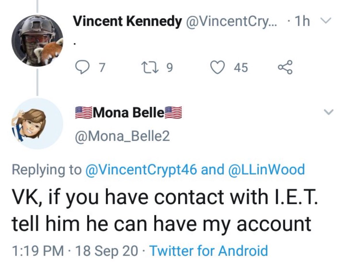 48. Fans of ET ask Vincent Kennedy to tell him that they will gladly give their twitter accounts to ET to help him keep ban evading.