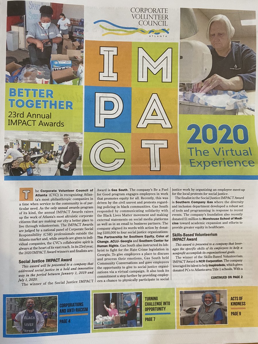 CVCofAtlanta's tweet photo. Check out today's @AtlBizChron for the CVC's special section featuring corporate #volunteerism and #Socialimpact in Atlanta. We are grateful to all of the CVC companies that contributed! #cvcimpact2020 #CSR https://t.co/PRdS1Mvb0X https://t.co/0xvKCi95RN