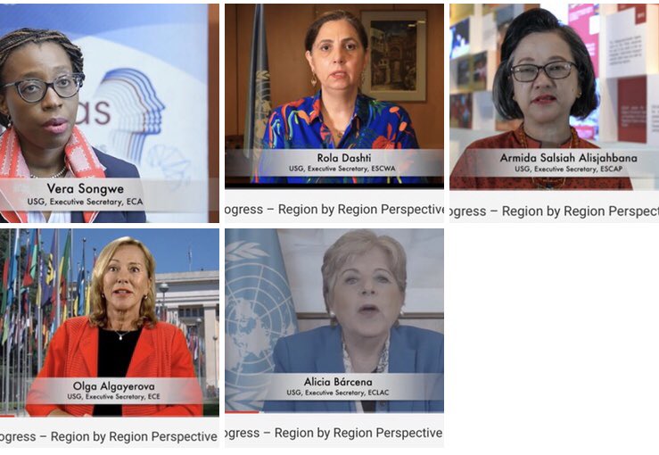 #SDGMoment with 5 @UN women leaders - Regional perspectives on #BuildingBackBetter,  #poverty & inequality, #Genderequality & #ClimateChange

#Africa 
#Asia #Pacific 
#ArabRegion 
#Europe 
#LatinAmerica & #Carib 

@SongweVera @EscwaES @UN_Armida @algayerova @aliciabarcena