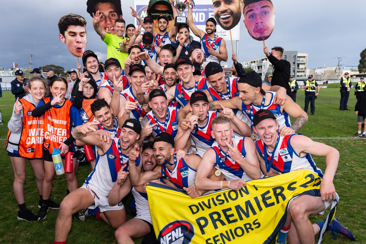 northernfnl's tweet photo. We would love nothing more than to be at Preston City Oval today crowning a new Meadows Greyhounds Division 1 premier.
Instead, take a trip down memory lane with all the premiership sides over the past decade.
#NFNLFlashbacks https://t.co/JMkswDz8fC