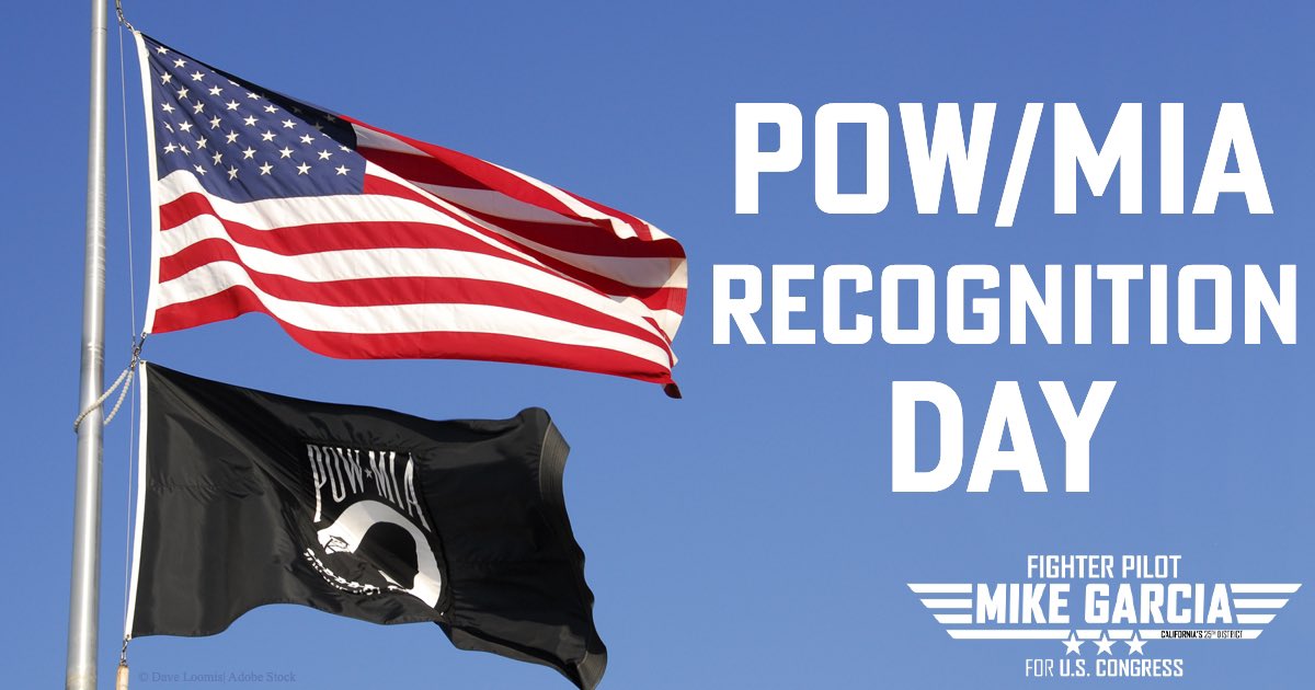 Today, on #POWMIARecognitionDay, we remember the brave patriots who were prisoners of war and those who never came home. There are more than 80,000 Americans still missing in action. #YouAreNotForgotten