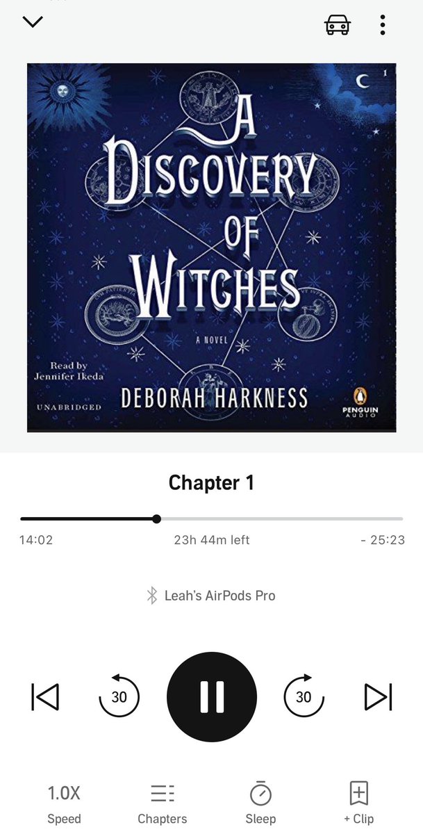 smileslnd's tweet photo. Out for an evening walk with my ear buds in, listening to #ADiscoveryOfWitches by @DebHarkness, read by @Ikedamame for the real time read. #perfectendtotheweek https://t.co/NapmADyxzI