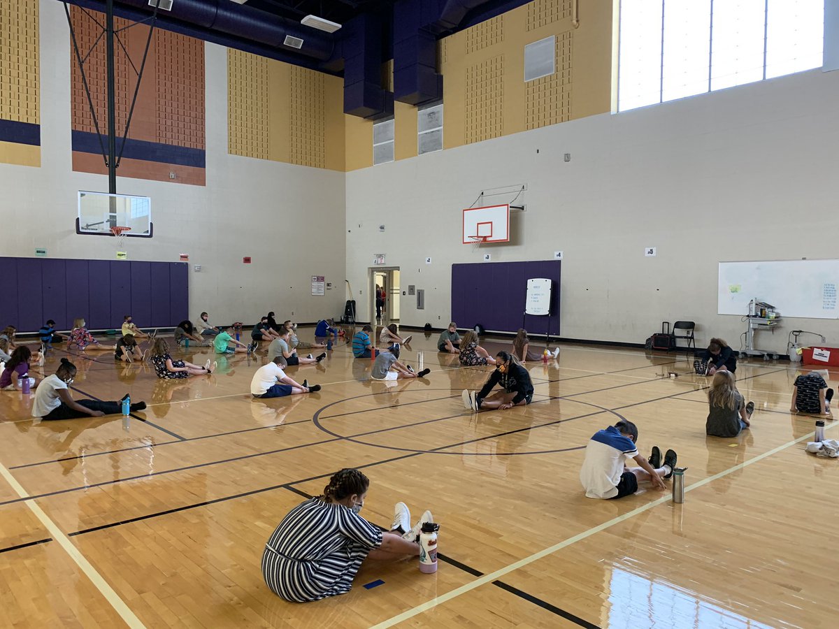 Reflective Friday Yoga in 5th grade PE. Coach <a href="/alishacole32/">Alisha Cole</a> rocks at teaching yoga <a href="/mistibryant/">Misti Bryant</a>
