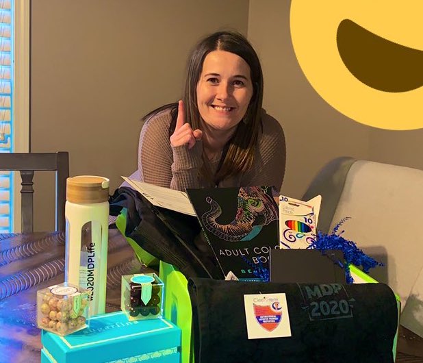 lbizz11's tweet photo. OH MY GOSH! I LOVE LOVE LOVE LOVE the MDP BOX for September! Did I mention I LOVEEE this box! Blown away!!! Giddy! I cannot pick a favorite item! Maybe the moleskin notebook? 🤩#MDPLIFE2020 #ATTEMPLOYEE #Funatwork @PamC_MDP @Srfish119 @KSSchub @dahnahull @Srfish119 @Cape1DS https://t.co/YYudHAIIhQ