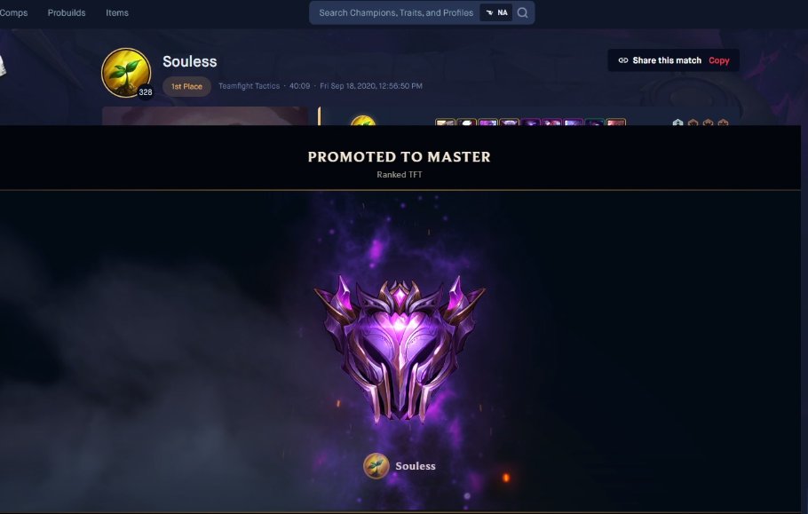 NA keeps it going and this time it's <a href="/TSM/">TSM</a>_Souless who joins the podium in second place in slightly over 70 games.

Third place still open but @TSM could have two players in the top 3 with <a href="/kitingishard/">KitingisHard</a> being the closest player to masters!

Full standings: tinyurl.com/MastersMayhemF…