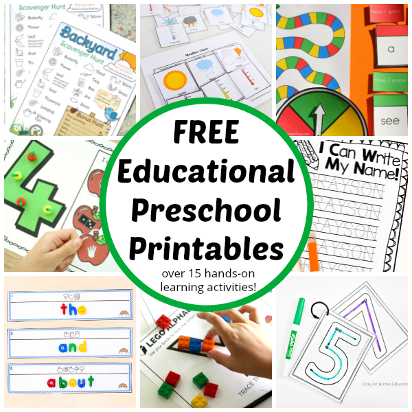 Free printables for preschool learning! Fun activities that kids can do at home or in your daycare or preschool! buff.ly/2wu5OvY #printables #preschool #preschoolprintables #preschoollearning #preschoolathome
