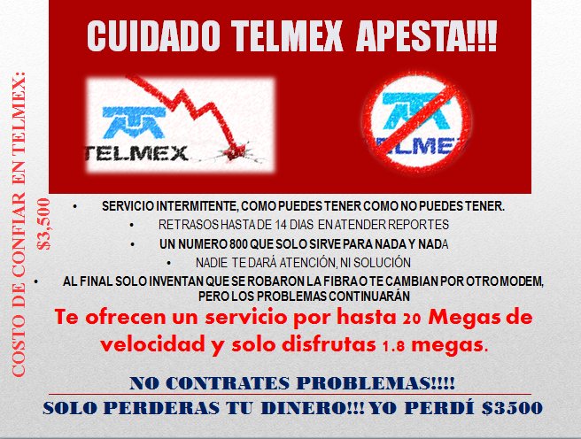 @WilfridoGutirr6 @infinitum @ClaroVideoMx #TelmexNoSoluciona