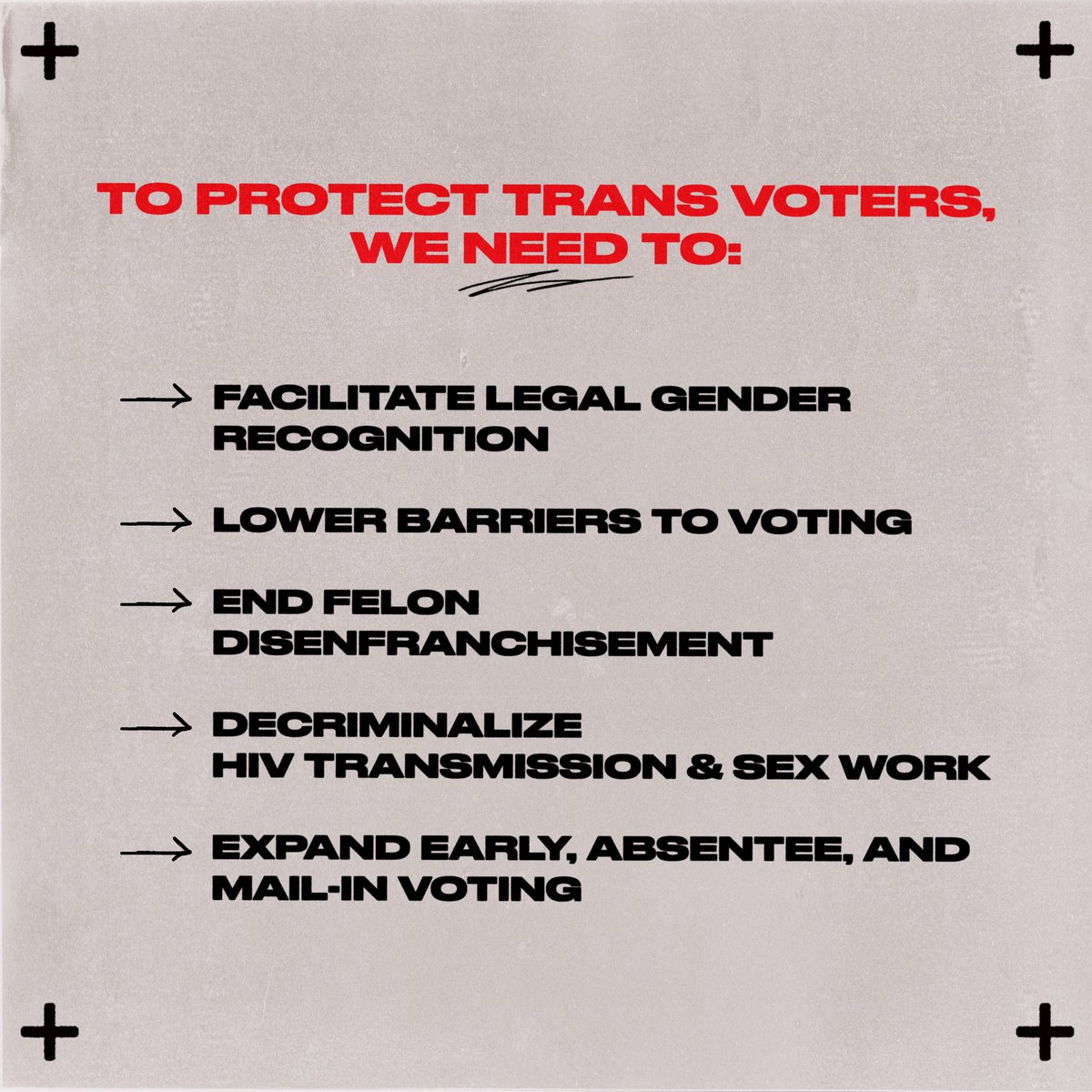 Voter suppression within the transgender community is a very real threat to equality at the polls. Swipe to learn more, and please register to vote! vote.org
