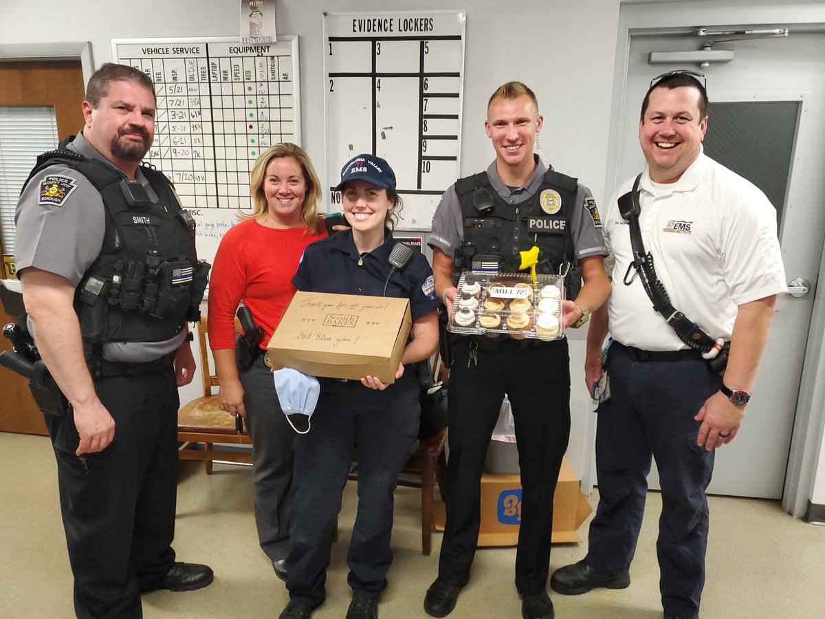 SVEMS celebrated National Thank a Police Officer Day by honoring all of the police departments we work with.  Mill 72 &amp; Scratch Bakery graciously provided cupcakes for us to present. Thank you for keeping our communities safe.