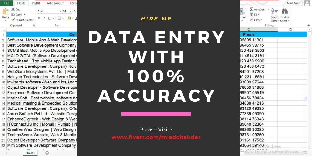 miad_chakder's tweet photo. If you need data entry with 100% Accuracy Then Please contact me.
#DataEntry #DataMining #DataAnalytics #bigdata #BigDataAnalytics #copypaste #TrumpMeltdown
#DataScience #SportsAnalytics #MathGolf #66DaysOfData https://t.co/MAWKLFS8ob