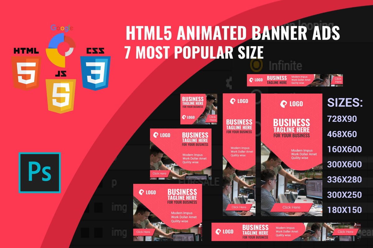 codebanner's tweet image. We will design and animated HTML5 banner ads for google AdWords
#HTML5 #Googleads #adwords #Bannerdesign #banner #webBanner #HTML5
#html5banner #html5bannerads #html5animated #adsanimated #adsgoogle #animatedads
More Details: fiverr.com/htmladbanner/d…