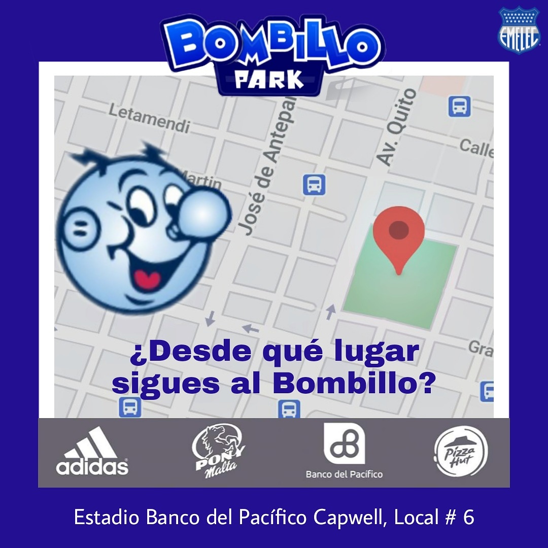 BombilloPark's tweet photo. Cuéntanos desde qué lugar sigues al Bombillo?
#ClubSportEmelec #DelBombilloSoy #AzulEsElColor #AzulesEnCasa #SocioCSE
#BancoDelPacífico #TuBancoBanco
#PizzaHut #Adidas
#PonyMalta #ActitudDeCampeones https://t.co/0mJy7WcFnk