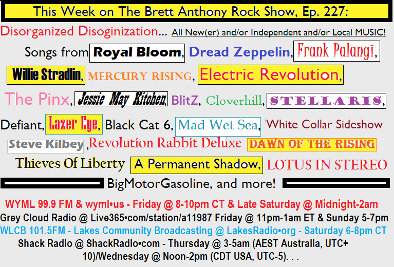 BrettAnthonyRockShow (@barockshow) on Twitter photo NEW <a href="/BArockshow/">BrettAnthonyRockShow</a> this week!
#MUSIC from <a href="/frankpalangi/">Frank Palangi | Rock Artist</a> <a href="/Royal_BloomUK/">Royal Bloom</a> <a href="/MercuryRisingUK/">Mercury Rising</a> <a href="/WillieStradlin/">Willie Stradlin Band</a> @DreadZeppelin <a href="/STELLARISmusic/">STELLARIS</a> @LazerEyeMusic <a href="/BlackCat6band/">Black Cat 6</a> <a href="/cloverhill_rock/">Cloverhill</a> @thepinxatl @MadWetSea @SteveKilbey <a href="/revrabbitdeluxe/">Revolution Rabbit Deluxe</a> <a href="/wcsideshow/">WhiteCollarSideshow</a> <a href="/LotusInStereo/">LOTUS IN STEREO</a> <a href="/defiant_band/">Defiant</a> &more! NEW <a href="/BArockshow/">BrettAnthonyRockShow</a> this week!
#MUSIC from <a href="/frankpalangi/">Frank Palangi | Rock Artist</a> <a href="/Royal_BloomUK/">Royal Bloom</a> <a href="/MercuryRisingUK/">Mercury Rising</a> <a href="/WillieStradlin/">Willie Stradlin Band</a> @DreadZeppelin <a href="/STELLARISmusic/">STELLARIS</a> @LazerEyeMusic <a href="/BlackCat6band/">Black Cat 6</a> <a href="/cloverhill_rock/">Cloverhill</a> @thepinxatl @MadWetSea @SteveKilbey <a href="/revrabbitdeluxe/">Revolution Rabbit Deluxe</a> <a href="/wcsideshow/">WhiteCollarSideshow</a> <a href="/LotusInStereo/">LOTUS IN STEREO</a> <a href="/defiant_band/">Defiant</a> &more!