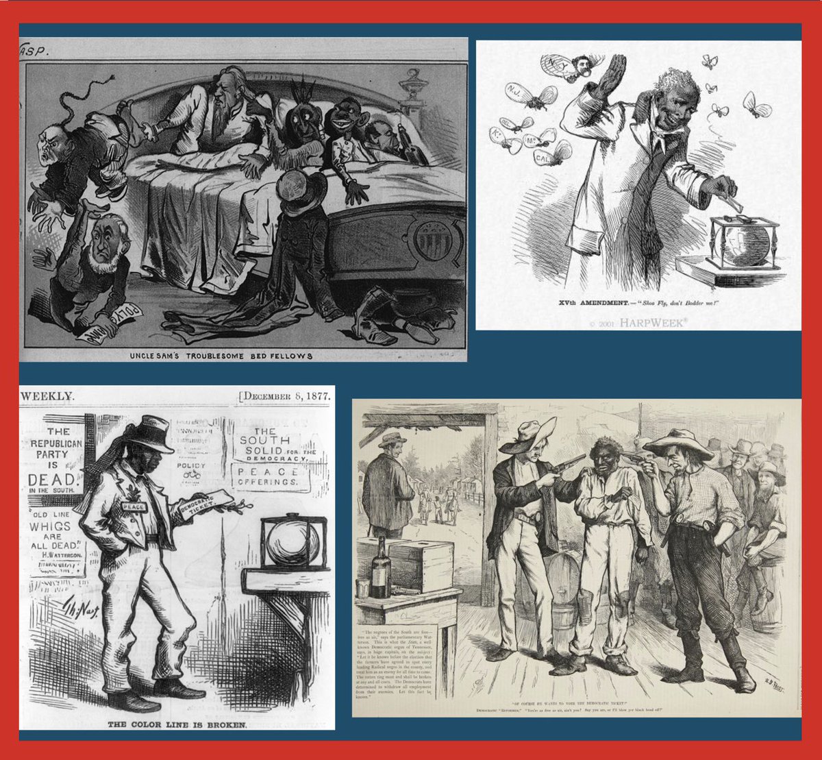 miri_iron's tweet image. Same Tune. Different Verse: White Men Never Envision Sharing Power As Anything But Disastrous.
[TW: Misogynous &amp;amp; Racist Historical Cartoons]
See Also: 
#VotingRights #Immigration #PartyAlignment  #CivilRightsAct #Trump #PatrioticEducation #MoscowMitch