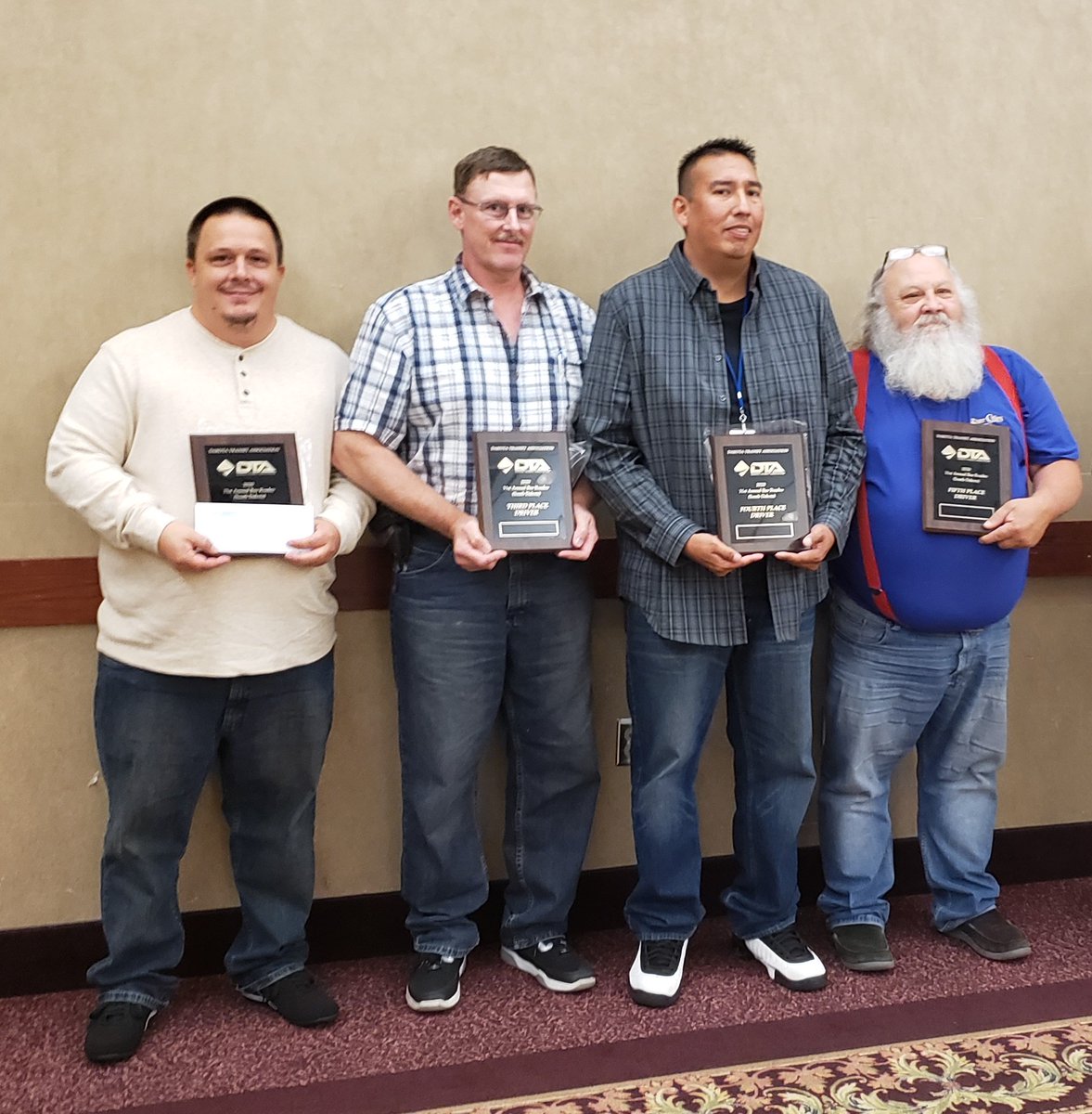 RiverPublic's tweet photo. 2of2
Left to Right:

1st Place: Lee Moseley
2nd Place: Jeff Howen
3rd Place: Wambli Meeter
5th Place: Joe Malmassari

For taking the top spot, Lee Moseley will now compete at the National competition next year. Well done Lee, Jeff, Wambli, and Joe. You guys rock!! https://t.co/sgX1nmXo45